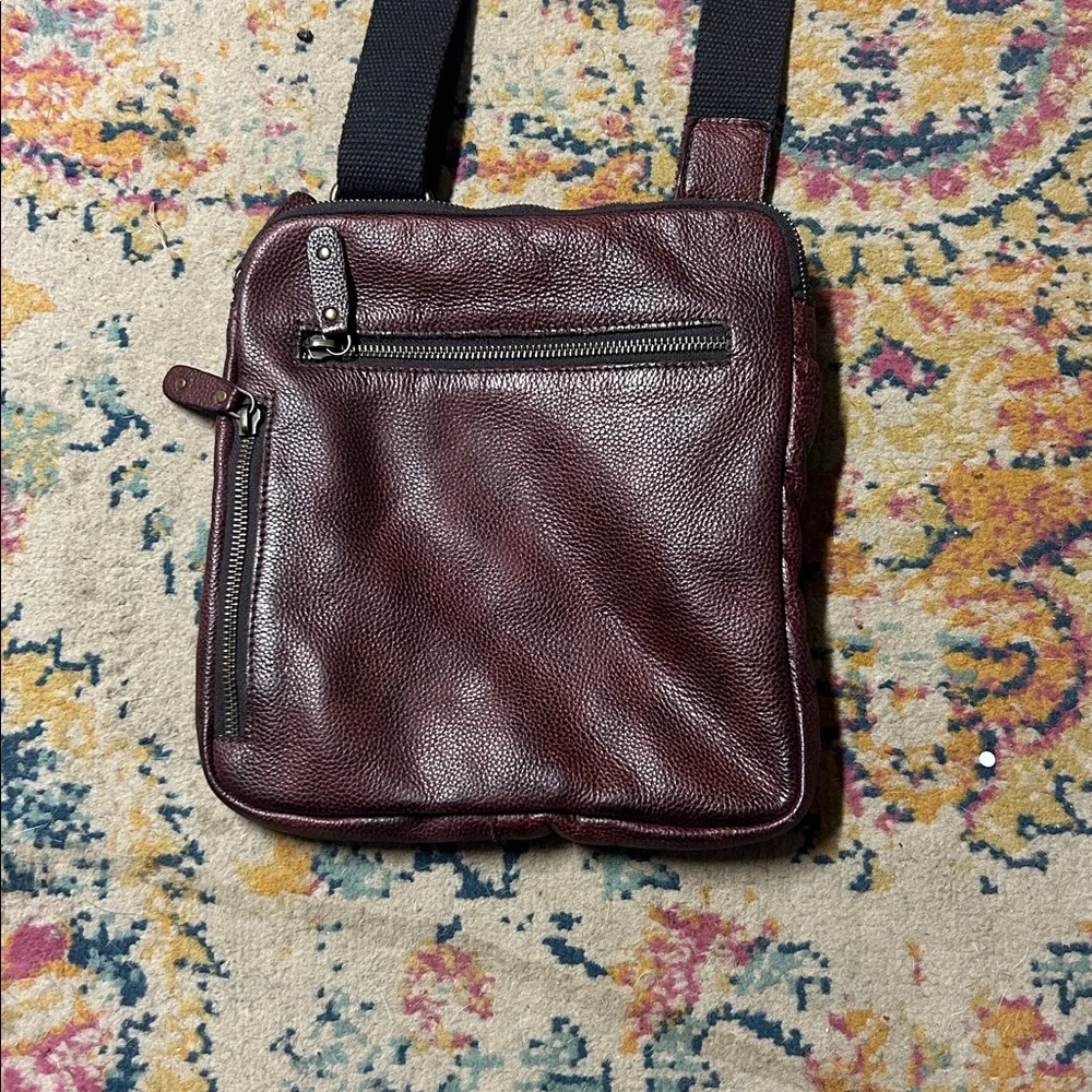 Men's Scully Brown‎ Leather Crossbody Bag 924